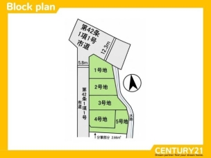 2号地 区画図 城南区樋井川6丁目4期 2号地 全5区画 間取り